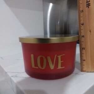 Red and Gold Love Candle